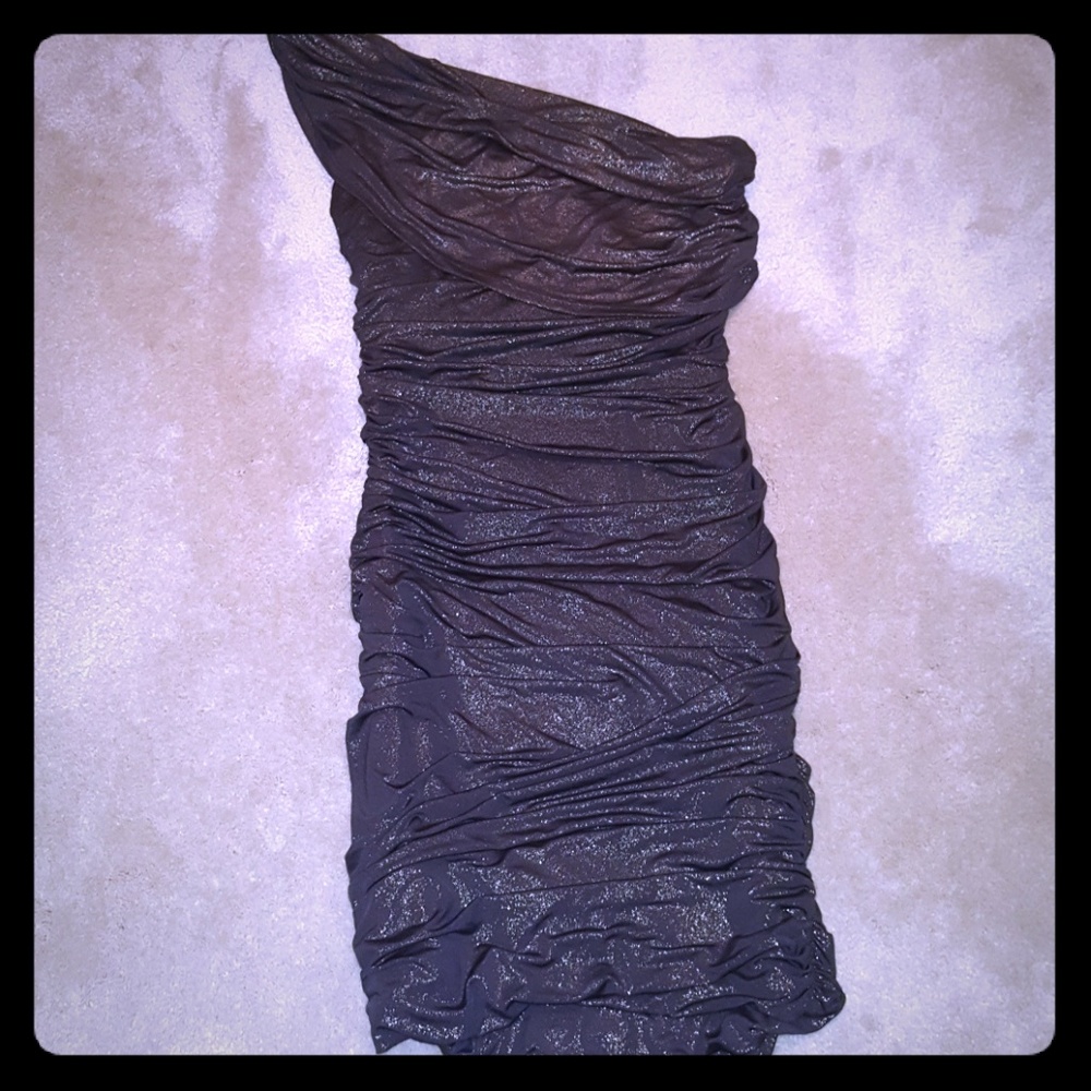 Black and gold shimmering dress
